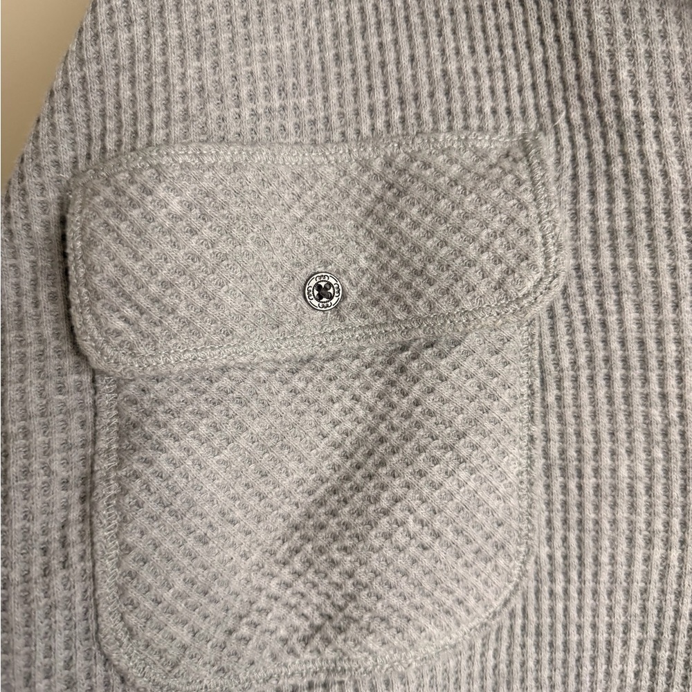 Aerie Light Gray Waffle Knit Top - Picture 5 of 5